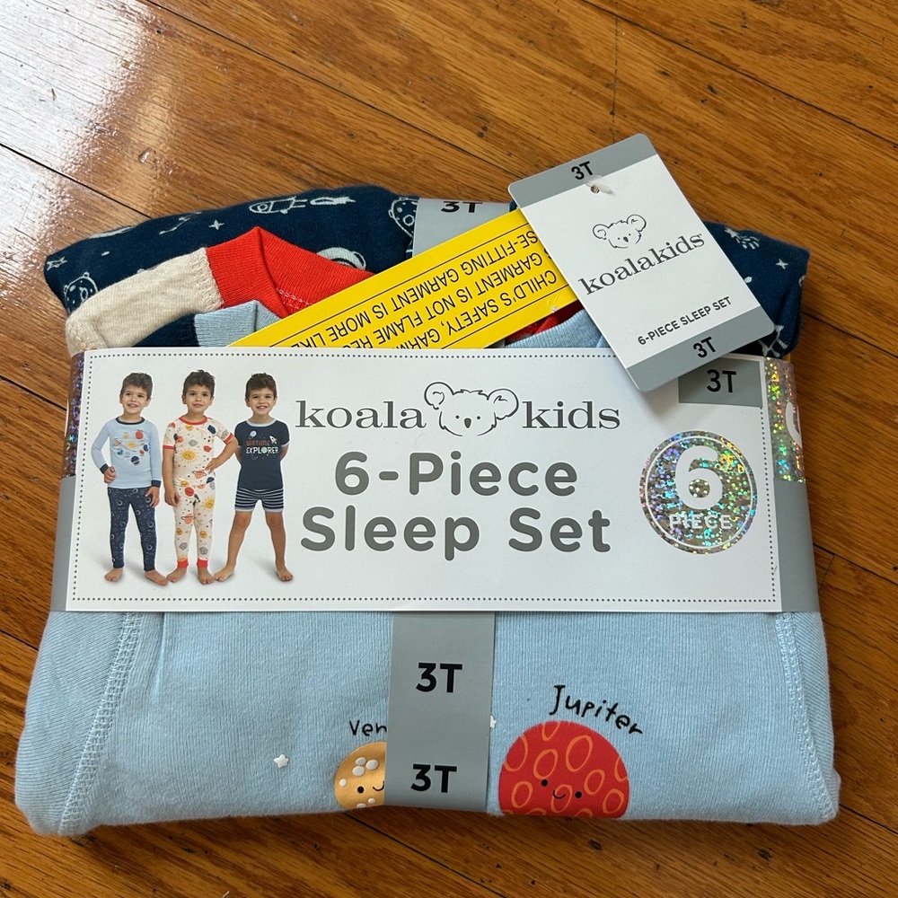 NWT Koala kids boys 100% cotton 6pcs pajamas set